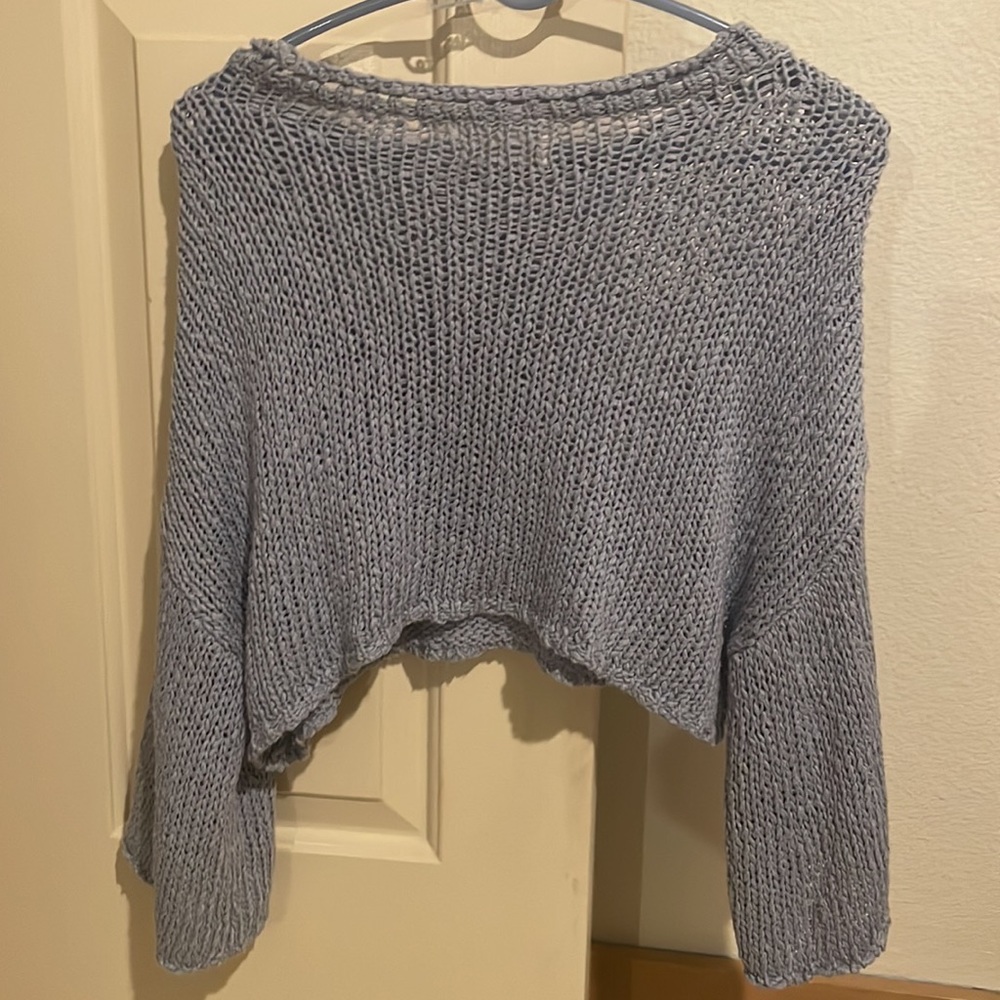 new UO light blue knit flowy sweater - Picture 3 of 3